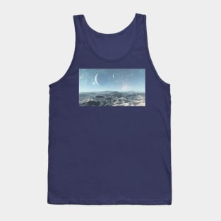 Alien planet cold mountain Tank Top